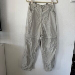 The North Face Womens Convertible‎ Zip Off Cargo Hiking Pants Khaki Size 14